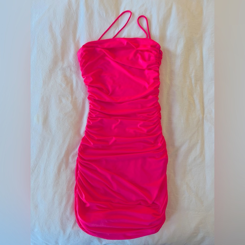 Pink mini dress
